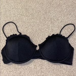 Pacsun black ruffle bathing suit top